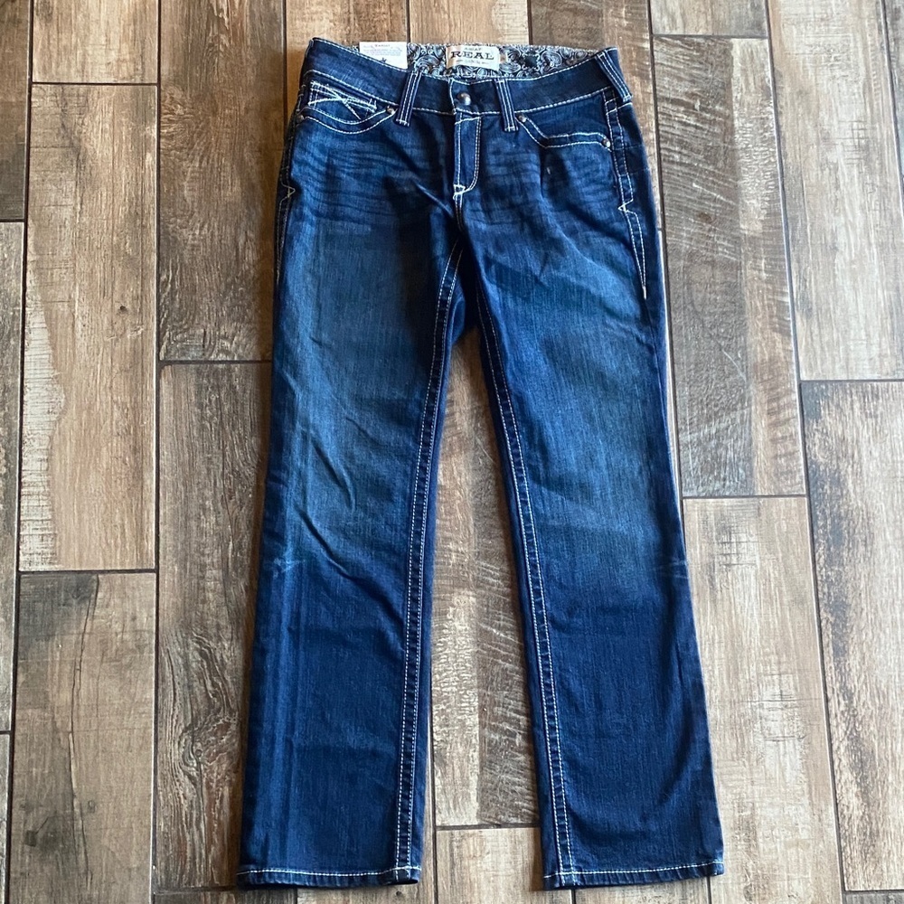 Ariat Dark Blue Women's Mid Rise Straight Leg Jeans 🆕